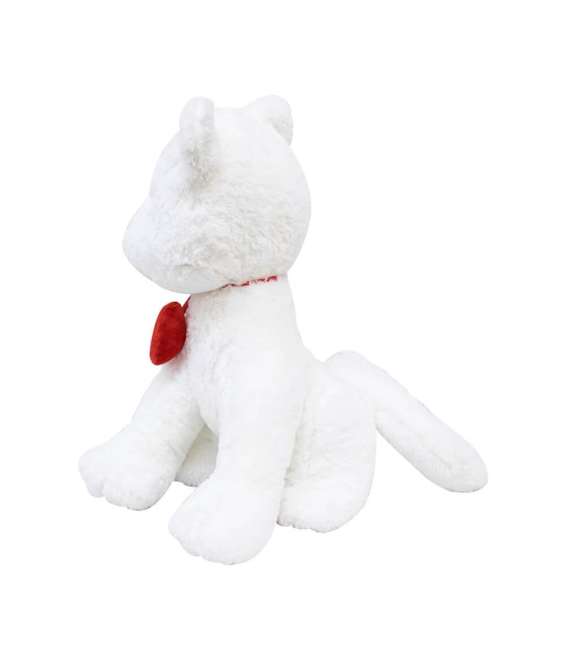 Gato Branco Com Coração 38cm - Pelúcia