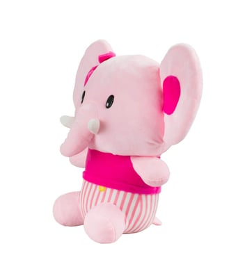 Home Variedades Elefante Rosa Orelhudo Sentado 34cm - Pelúcia 4 Home Variedades Elefante Rosa Orelhudo Sentado 34cm - Pelúcia 4