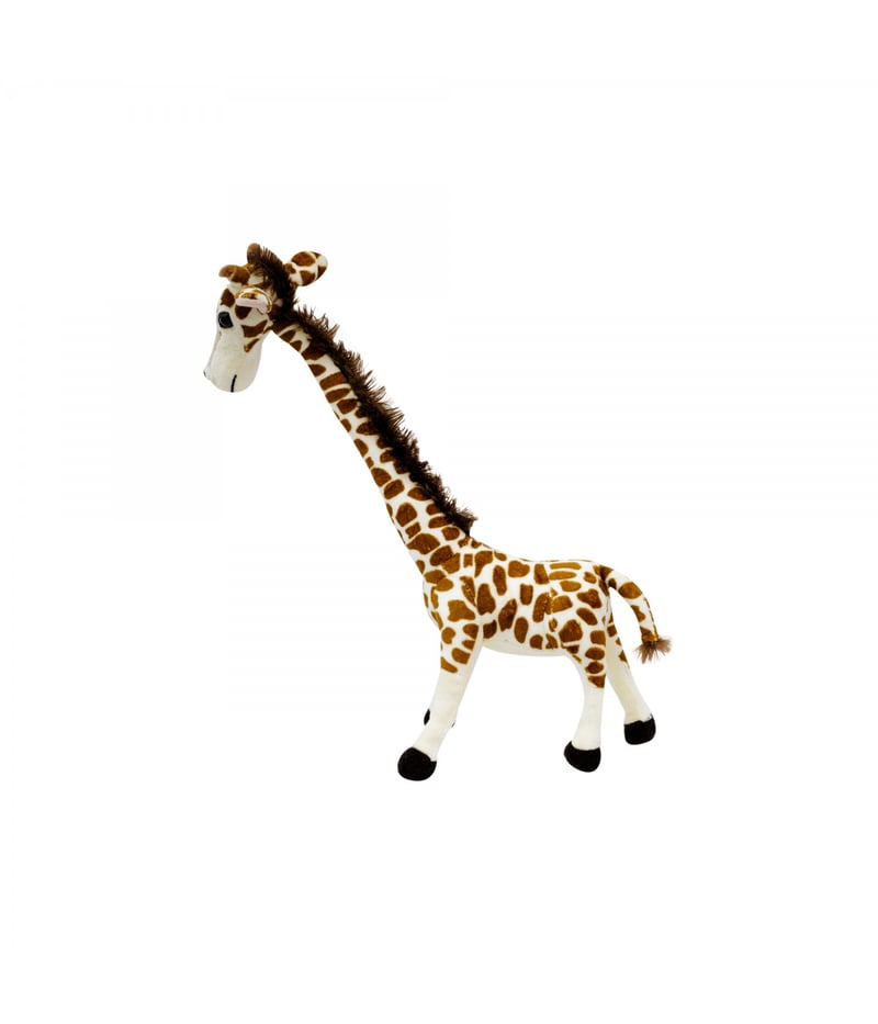 Girafa De Pé Com Pescoço Dobrável 43cm - Pelúcia