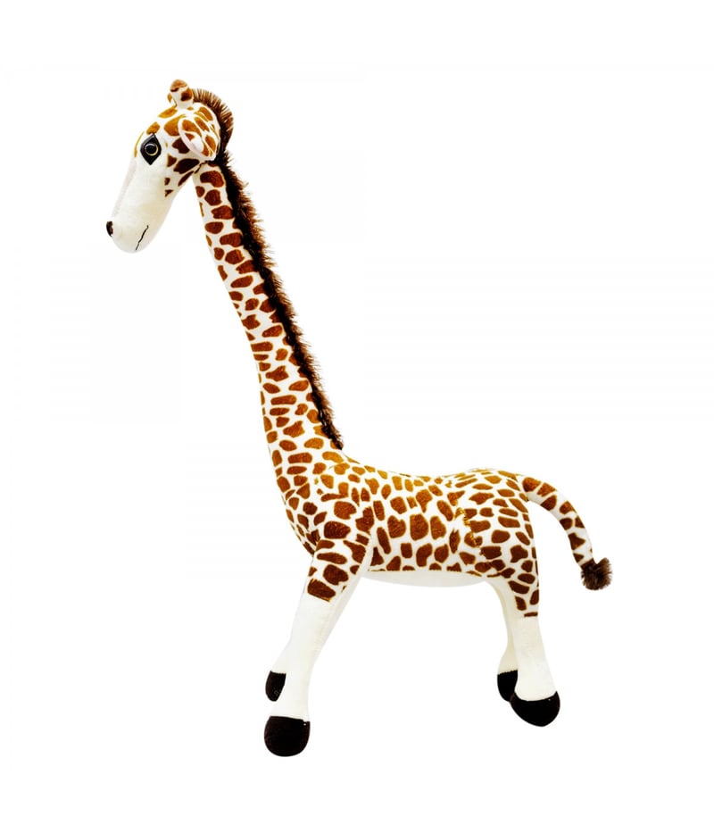 Girafa De Pé Com Pescoço Dobrável 72cm - Pelúcia