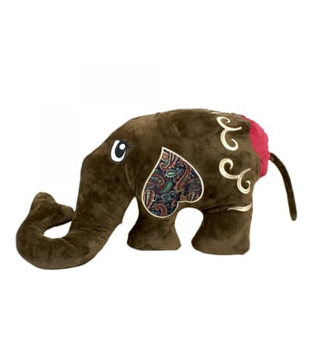 Home Variedades  Almofada Elefante Marrom 54cm - Pelúcia  1