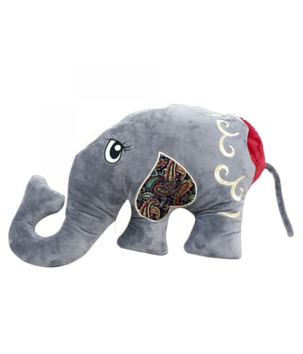 Home Variedades  Almofada Elefante Cinza 54cm - Pelúcia  1