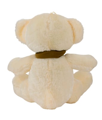 Home Variedades  Urso Branco Sentado Cachecol 31cm - Pelúcia  3