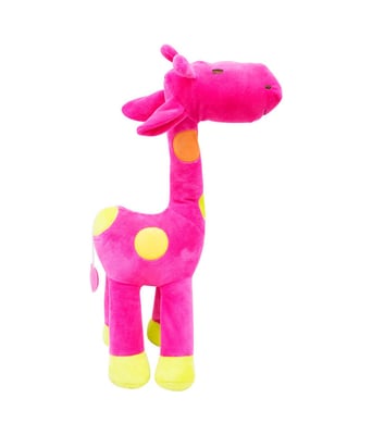 Home Variedades  Girafa Rosa Com Pintas Coloridas  3