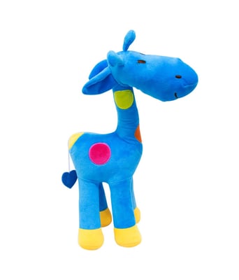 Home Variedades  Girafa Azul Com Pintas Coloridas  1