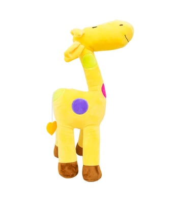Home Variedades  Girafa Amarela Com Pintas Coloridas  1