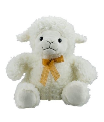 Home Variedades Ovelha Sentado De Laço 32cm - Pelúcia 1 Home Variedades Ovelha Sentado De Laço 32cm - Pelúcia 1