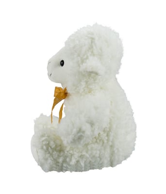 Home Variedades Ovelha Sentado De Laço 32cm - Pelúcia 2 Home Variedades Ovelha Sentado De Laço 32cm - Pelúcia 2