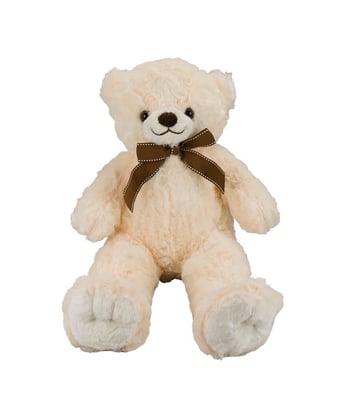 Home Variedades Urso Creme Laço Marrom 44cm - Pelúcia 1 Home Variedades Urso Creme Laço Marrom 44cm - Pelúcia 1