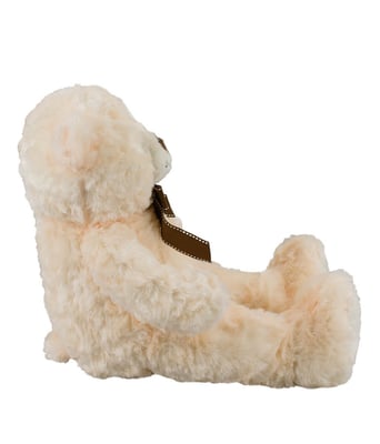 Home Variedades Urso Creme Laço Marrom 44cm - Pelúcia 2 Home Variedades Urso Creme Laço Marrom 44cm - Pelúcia 2