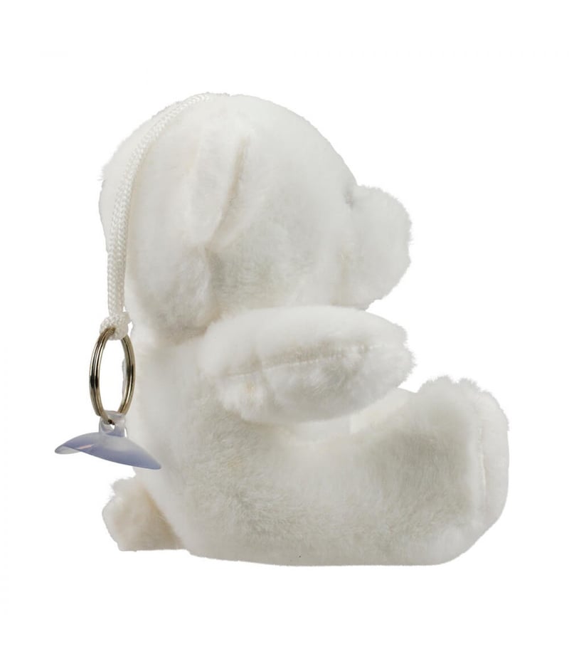 Chaveiro Urso Branco 13cm - Pelúcia
