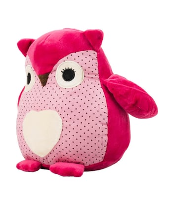 Home Variedades Coruja Rosa Vinho Coração 18cm - Pelúcia 4 Home Variedades Coruja Rosa Vinho Coração 18cm - Pelúcia 4