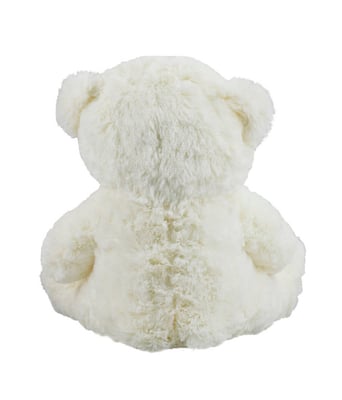 Home Variedades  Urso Branco Sentado Laço 24cm - Pelúcia  3