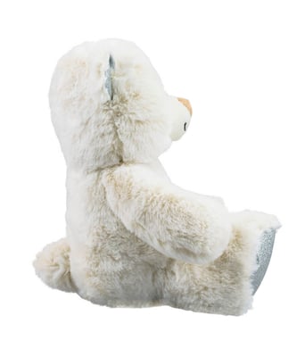 Home Variedades Urso Sentado Branco 23cm - Pelúcia 2 Home Variedades Urso Sentado Branco 23cm - Pelúcia 2