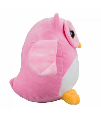 Home Variedades  Coruja Rosa Patas Amarelas 18cm - Pelúcia  2