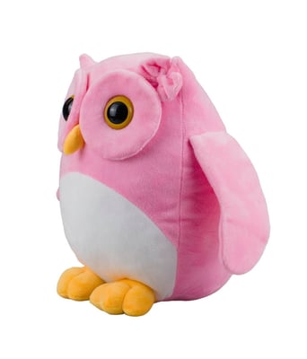 Home Variedades  Coruja Rosa Patas Amarelas 18cm - Pelúcia  4