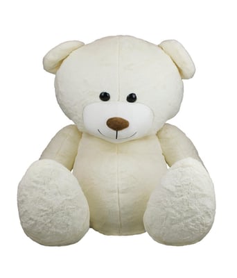 VariedadesPoa  Urso Branco Sentado Sorriso 73cm - Pelúcia  1