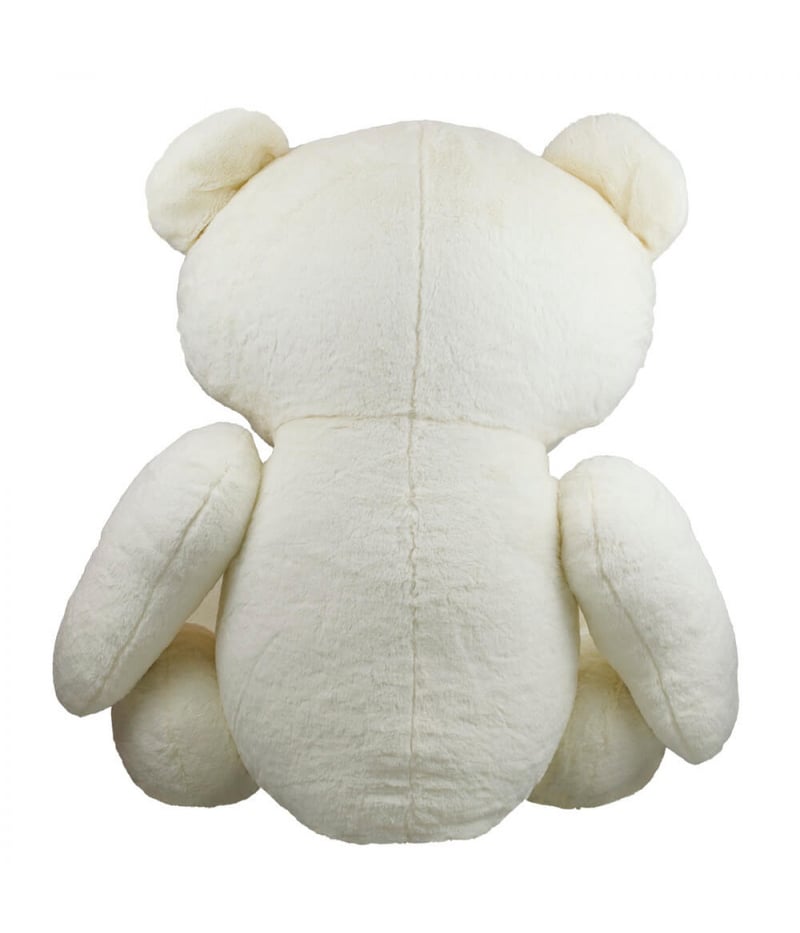 Urso Branco Sentado Sorriso 73cm - Pelúcia