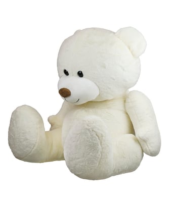 VariedadesPoa  Urso Branco Sentado Sorriso 73cm - Pelúcia  4