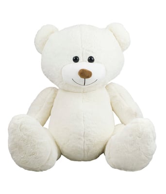 Home Variedades  Urso Branco Sentado Sorriso-Pelúcia  1