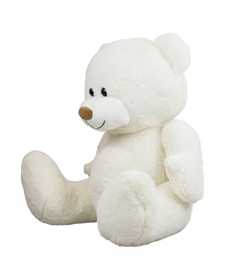 Home Variedades  Urso Branco Sentado Sorriso-Pelúcia  4