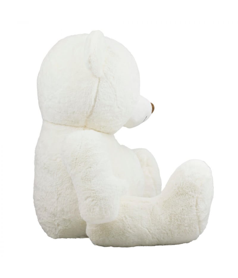 Urso Branco Sentado Sorriso 46cm - Pelúcia
