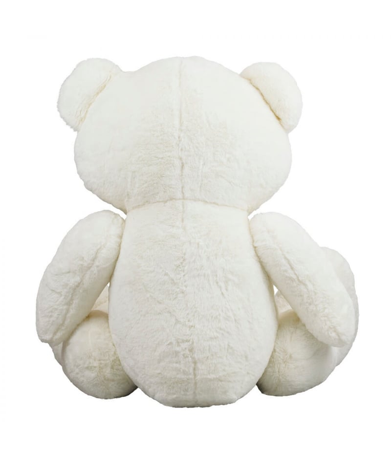 Urso Branco Sentado Sorriso 46cm - Pelúcia