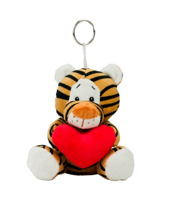 Home Variedades  Chaveiro Tigre Coração 16cm - Pelúcia  1