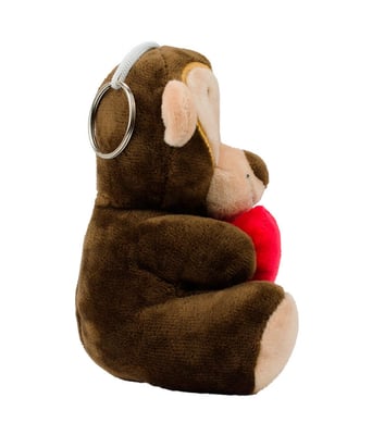 Home Variedades  Chaveiro Macaco Coração 16cm - Pelúcia  2