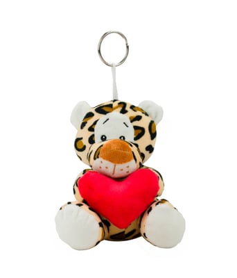 Home Variedades Chaveiro Onça Coração 16cm - Pelúcia 1 Home Variedades Chaveiro Onça Coração 16cm - Pelúcia 1