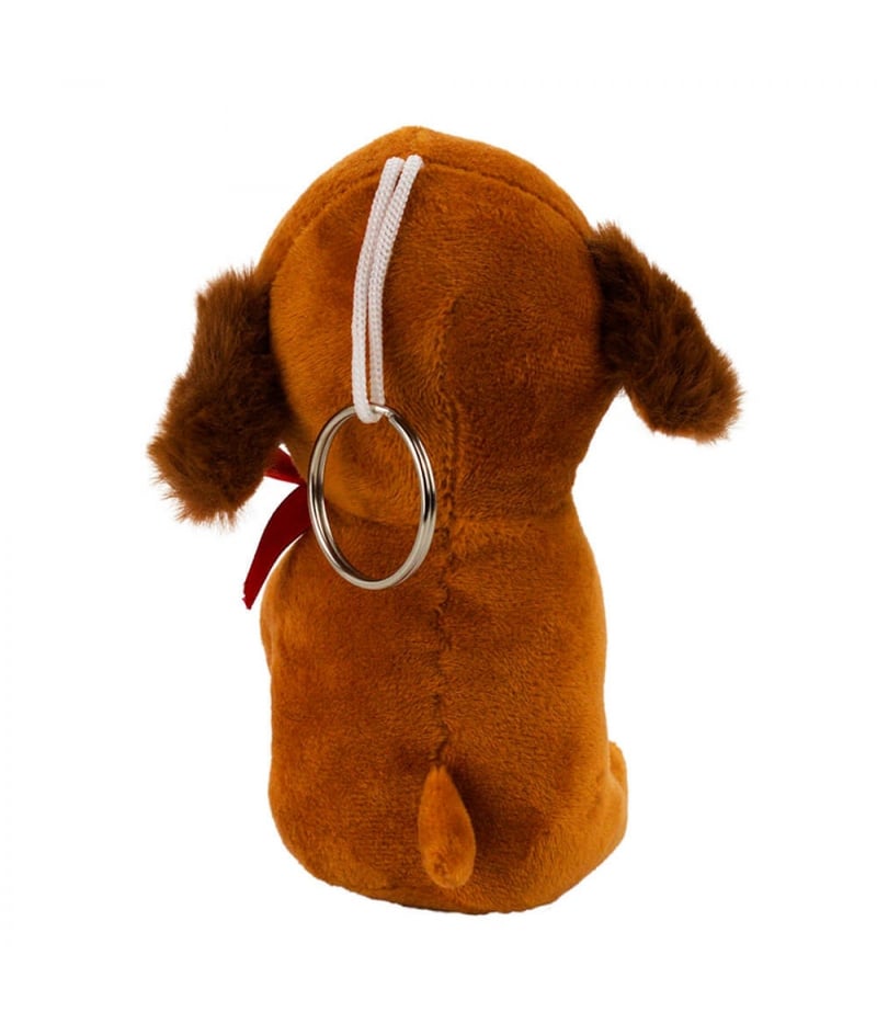 Chaveiro Cachorro Narigudo Marrom 16cm - Pelúcia