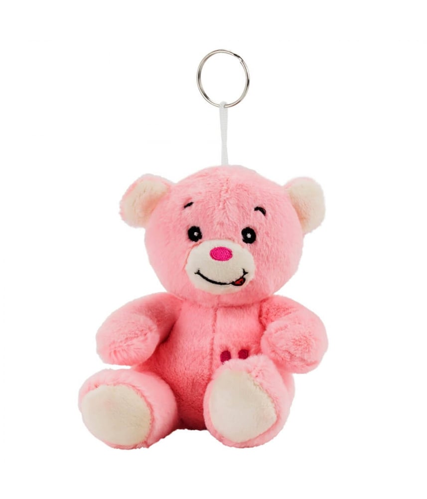 Chaveiro Urso Rosa 15cm - Pelúcia