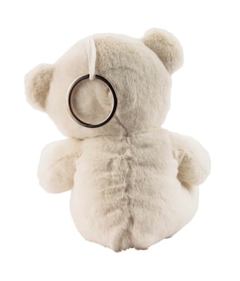 Home Variedades  Chaveiro Urso Branco 15cm - Pelúcia  3