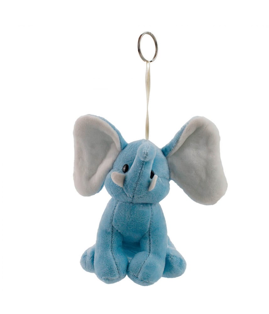Chaveiro Elefante Azul 15cm - Pelúcia