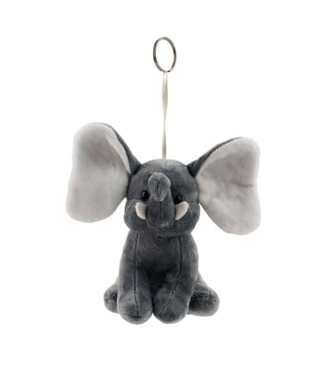 Home Variedades  Chaveiro Elefante Cinza 15cm - Pelúcia  1