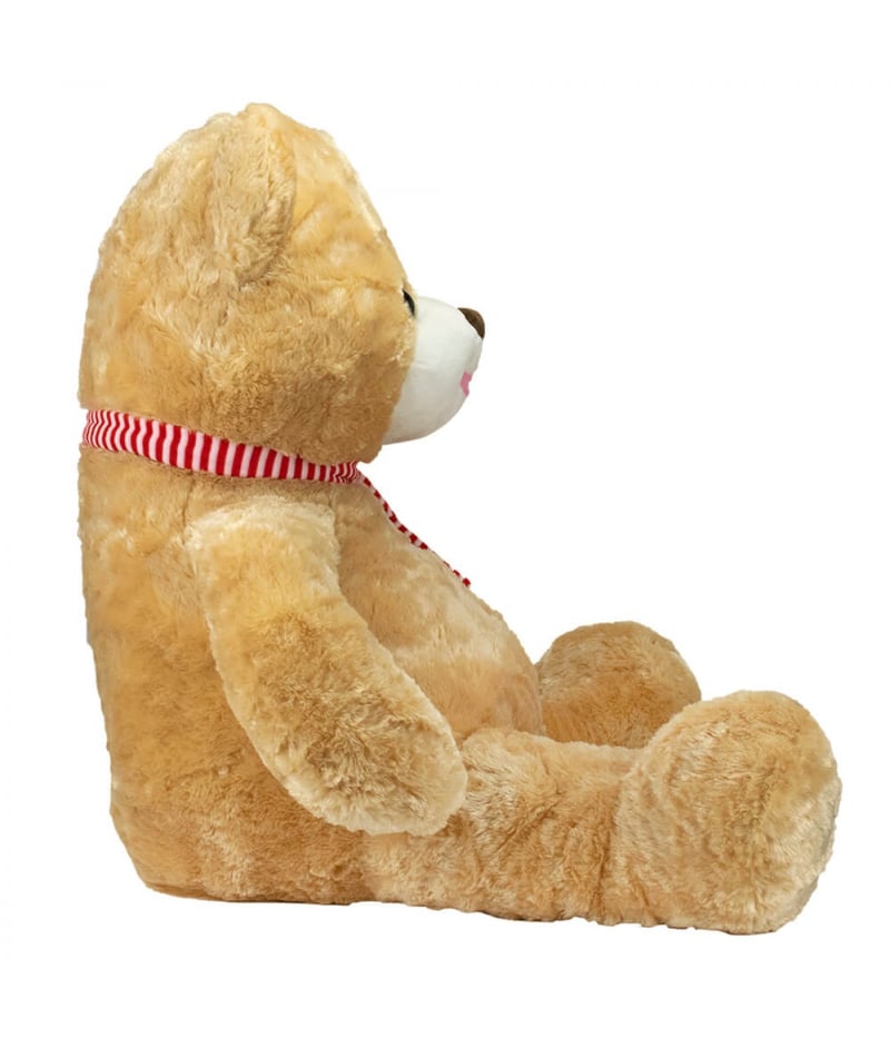 Urso Caramelo Cachecol Sentado 65cm - Pelúcia
