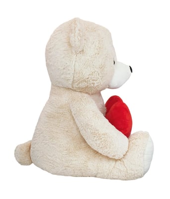 Home Variedades  Urso Branco Coração Te Amo 90cm - Pelúcia  2