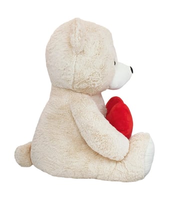 Home Variedades Urso Branco Coração Te Amo 90cm - Pelúcia 2 Home Variedades Urso Branco Coração Te Amo 90cm - Pelúcia 2