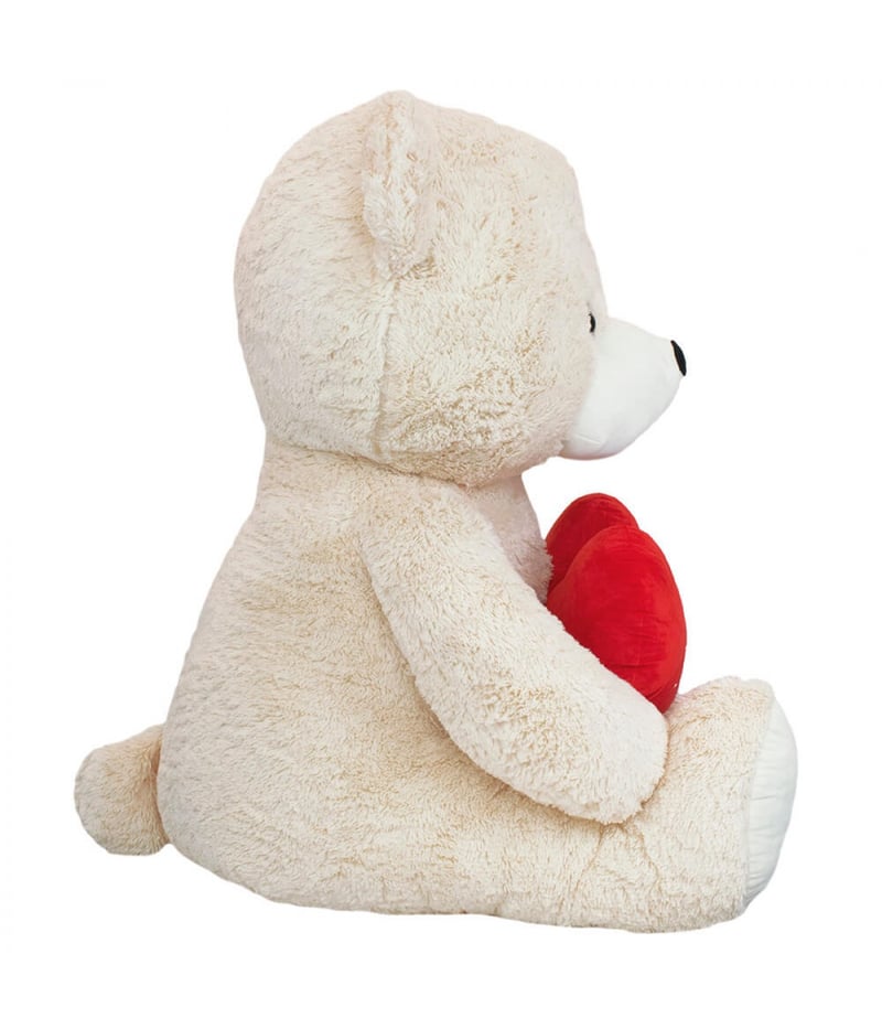Urso Branco Coração Te Amo 90cm - Pelúcia