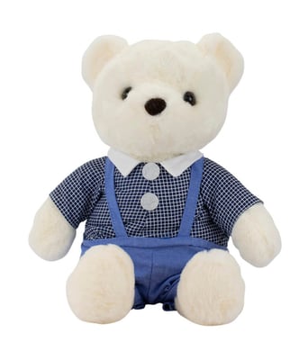 Home Variedades  Urso Jardineira Azul 40cm - Pelúcia  1