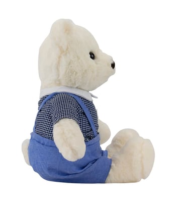 Home Variedades  Urso Jardineira Azul 40cm - Pelúcia  2