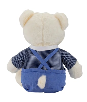 Home Variedades  Urso Jardineira Azul 40cm - Pelúcia  3