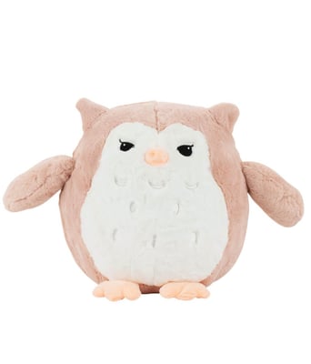 Home Variedades  Coruja Rosê Olhos Charmosos 27cm - Pelúcia  1