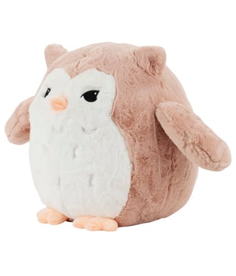 Home Variedades  Coruja Rosê Olhos Charmosos 27cm - Pelúcia  4