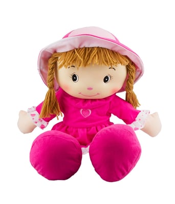 Home Variedades  Boneca Chapéu Vestido Pink Coração 62cm  3