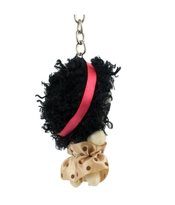 Home Variedades Chaveiro Boneca Colar Vestido Marrom 7cm 4 Home Variedades Chaveiro Boneca Colar Vestido Marrom 7cm 4