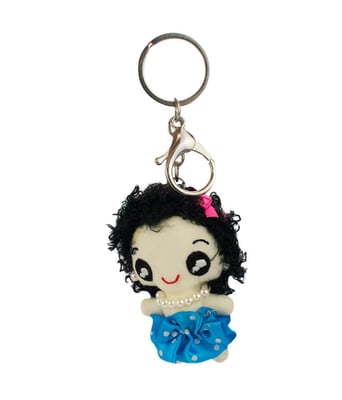 Home Variedades Chaveiro Boneca Colar Vestido Azul 7cm 1 Home Variedades Chaveiro Boneca Colar Vestido Azul 7cm 1