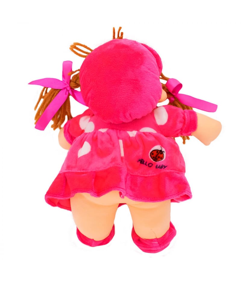 Boneca Pink Círculos Com Chapéu 28cm