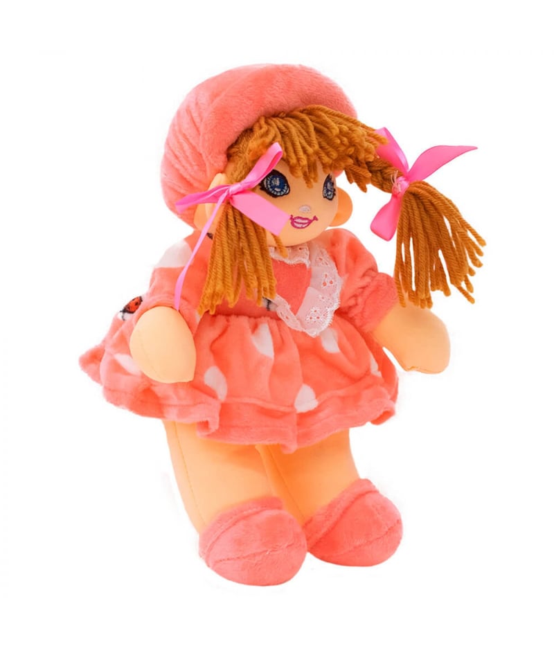 Boneca Rosa Círculos Com Chapéu 28cm
