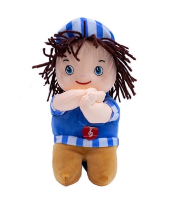 Home Variedades  Boneco Boné Azul Rezando Pai Nosso 24cm  1